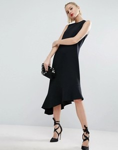 Платье миди асимметричной длины ASOS - Черный