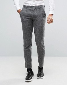 Узкие брюки из фактурной ткани ASOS - Серый
