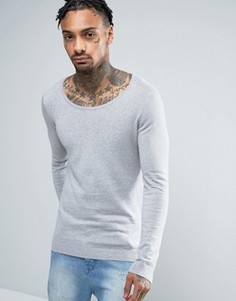 Джемпер с овальным вырезом ASOS - Серый