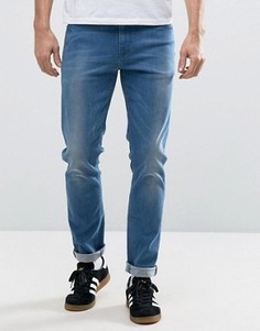 Умеренно выбеленные джинсы скинни ASOS - Синий