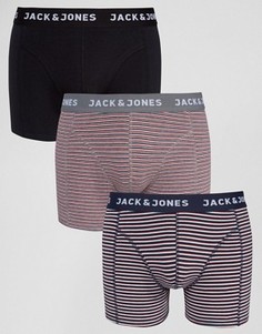 Набор из 3 боксеров-брифов в полоску Jack &amp; Jones - Мульти