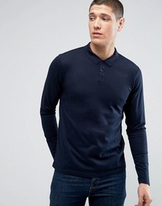 Поло премиум-класса с длинными рукавами Jack &amp; Jones - Темно-синий