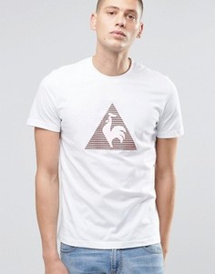 Жаккардовая футболка с геометрическим узором Le Coq Sportif - Белый