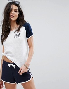 Футболка с рукавами реглан и логотипом Abercrombie &amp; Fitch - Белый