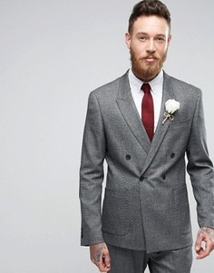 Фактурный приталенный двубортный пиджак ASOS WEDDING - Мульти