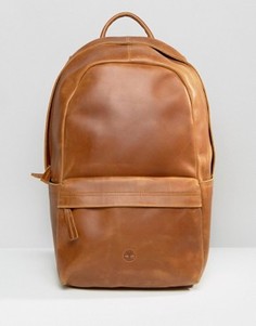 Коричневый кожаный рюкзак Timberland - Коричневый