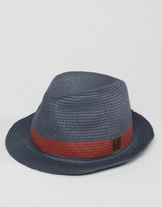 Темно-синяя соломенная шляпа Fred Perry - Темно-синий