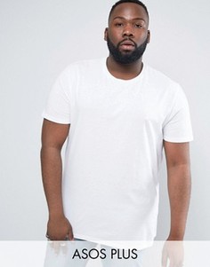 Белая длинная футболка ASOS PLUS - Белый