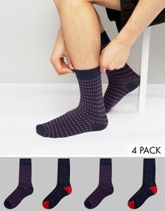 Комплект из 4 пар носков Jack &amp; Jones - Темно-синий
