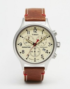 Коричневые часы-хронограф Timex Expedition Scout TW4B04300 - Коричневый