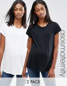 2 футболки для беременных с круглым вырезом ASOS Maternity - СКИДКА 20 - Мульти