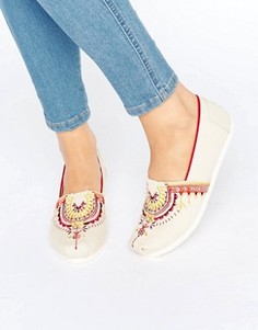 Эспадрильи с вышивкой TOMS - Бежевый