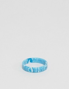 Кольцо с белым и синим камнем ASOS - Синий