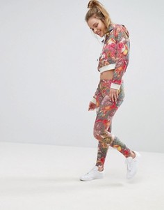 Леггинсы с ярким цветочным принтом adidas Farm - Мульти