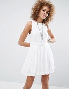 Короткое приталенное платье Free People - Белый