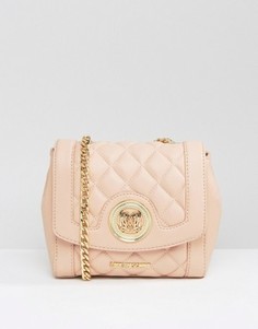 Стеганая сумка через плечо с пряжкой Love Moschino - Розовый