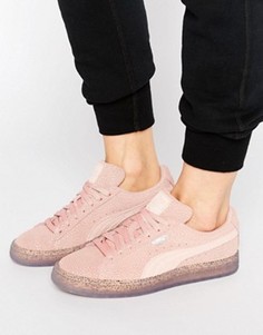 Розовые замшевые кроссовки Puma - Розовый