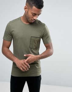 Футболка с принтом вокруг кармана Jack &amp; Jones Core - Зеленый