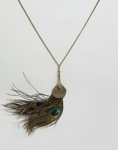 Ожерелье с подвеской-пером Ruby Rocks - Мульти
