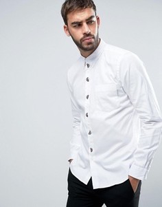 Белая рубашка приталенного кроя с вышитыми арбузами PS by Paul Smith - Белый