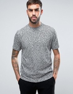 Серая меланжевая футболка классического кроя в горошек PS by Paul Smith - Серый