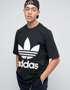 Свободная черная футболка adidas Originals AC BK7175 - Черный