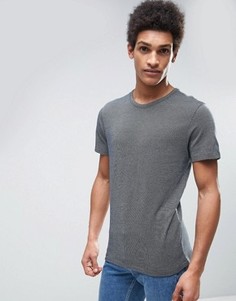 Футболка с фактурной отделкой Selected Homme - Синий