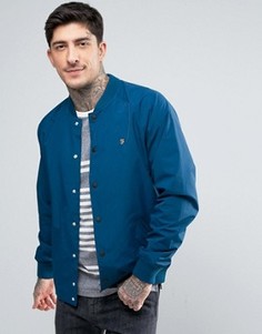 Синий бомбер из нейлона Farah Bellinger - Синий