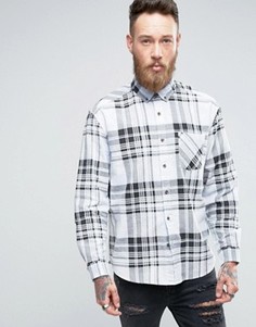 Оversize-рубашка в клетку ASOS - Синий
