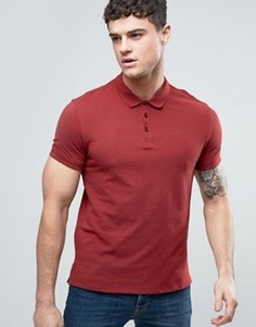 Красное поло классического кроя из пике с логотипом Armani Jeans - Красный