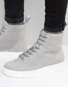 Высокие замшевые кроссовки Dr Martens Kamar - Серый