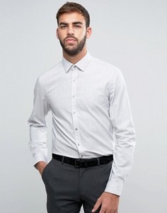 Меланжевая приталенная рубашка Calvin Klein - Серый