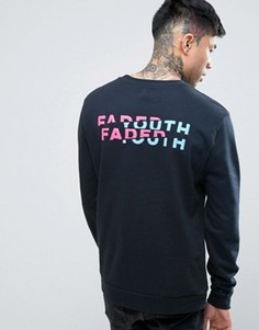 Свитшот с принтом на груди и сзади ASOS - Синий