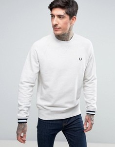 Белый свитшот с круглым вырезом Fred Perry - Белый