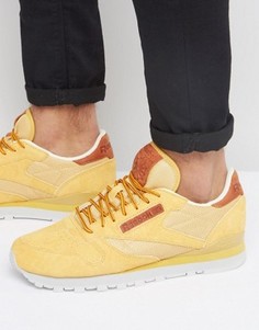 Кожаные светло-коричневые кроссовки Reebok Classic BD2037 - Рыжий