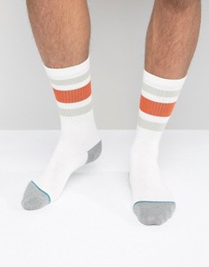 Белые носки с полосками Stance Boyd - Белый