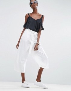 Льняные юбка-брюки ASOS - Белый