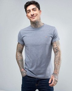 Зеленая узкая меланжевая футболка Farah Farris - Зеленый