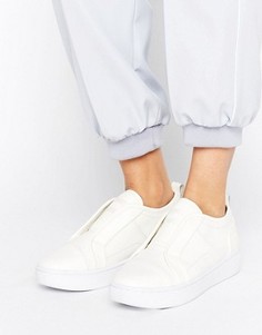Белые кожаные кроссовки-слипоны G-Star - Белый