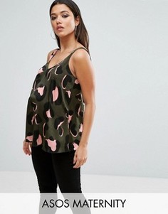 Топ с крупным животным принтом ASOS Maternity - Мульти