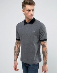 Fred Perry REISSUES Polo Pique Contrast Collar in Graphite Marl - Серый