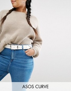 Белый ремень для джинсов ASOS CURVE - Белый