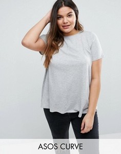 Футболка свободного кроя ASOS CURVE - Серый