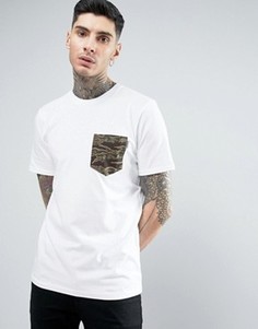 Футболка с камуфляжным принтом и карманом Carhartt WIP Lester - Белый