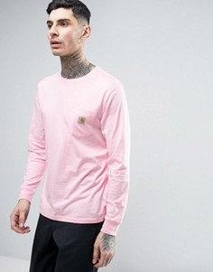 Лонгслив с карманом Carhartt WIP - Розовый