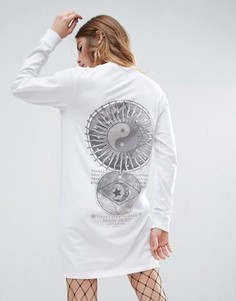 Платье с символом инь-ян ASOS - Белый