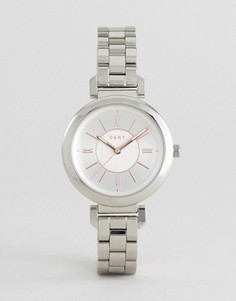 Серебристые металлические часы DKNY Ellington - Серебряный