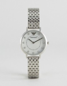 Серебристые часы-браслет Emporio Armani Kappa - Серебряный