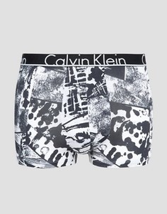 Хлопковые боксеры-брифы Calvin Klein ID Chaos - Черный