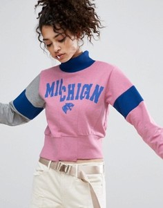 Свитшот с воротником-труба и принтом ASOS - Мульти